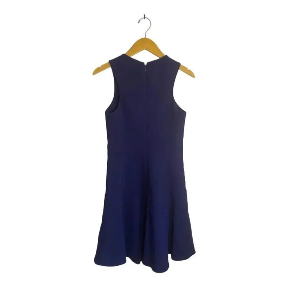 Carven Blue Wool Drop Waist Dress - Picture 2 of 7